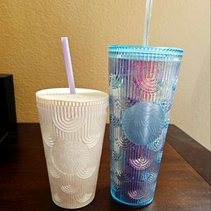 NWT Starbucks Mermaid Scale Tumblers